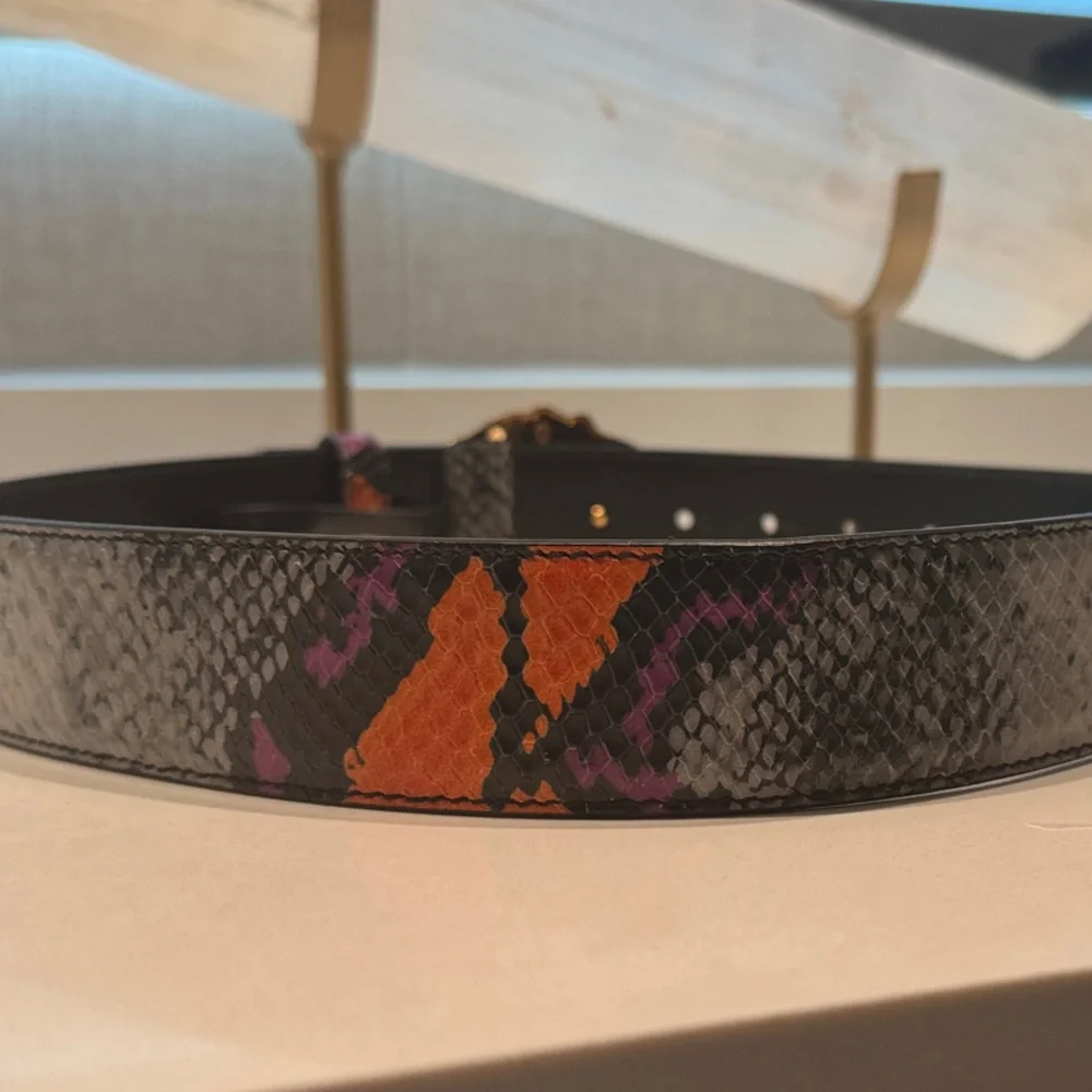 Versace Black, Gray, Orange, Magenta Men’s or Womens Belt - Picture 4 of 8